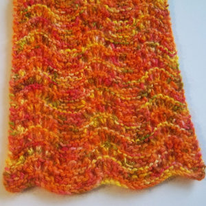 Hand knit alpaca scarrf from Snowshoe Farm, Peacham, Vermont